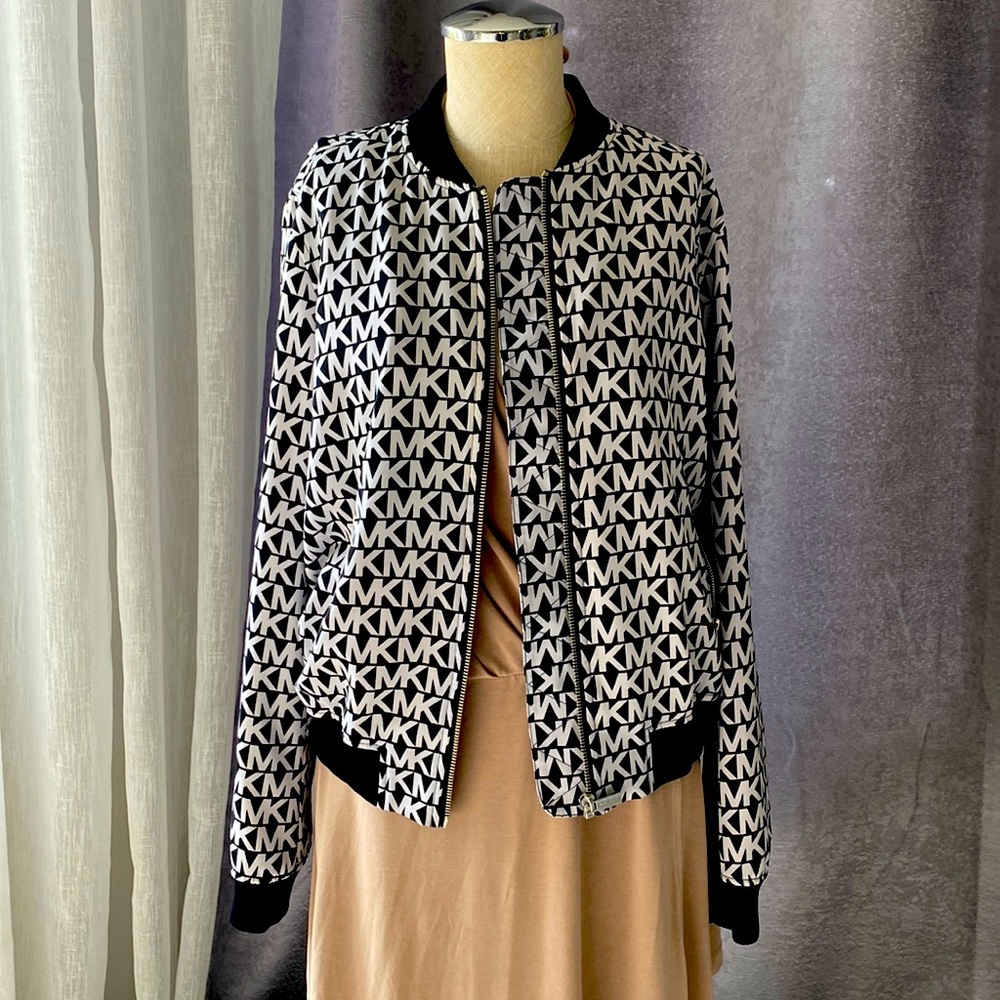 Michael Kors Logo Bomber Jacket Size S